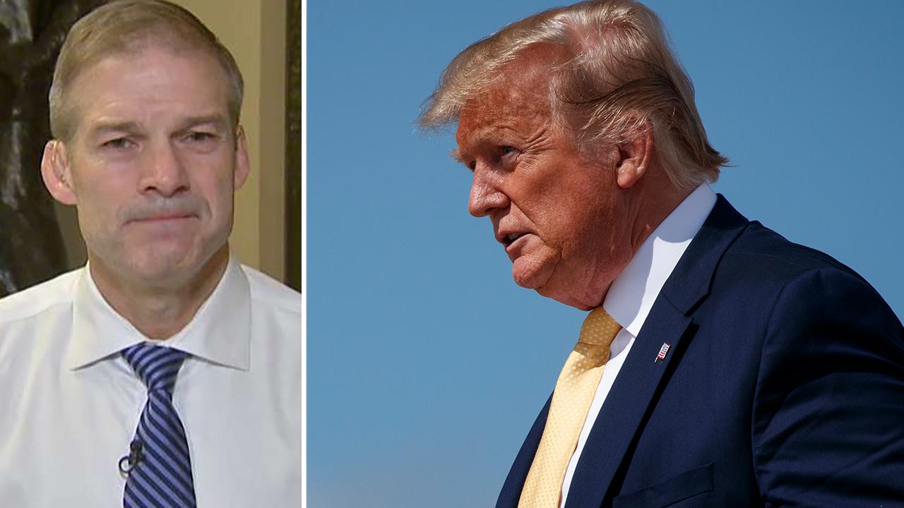 Rep. Jordan reacts to Trump criticizing GOP for not being as aggressive on subpoenas as Democrats