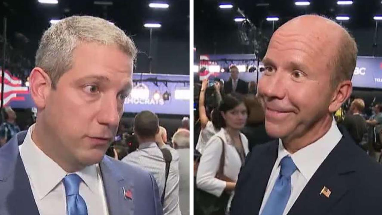 Democratic presidential candidates Tim Ryan and John Delaney take on their own party during debate	