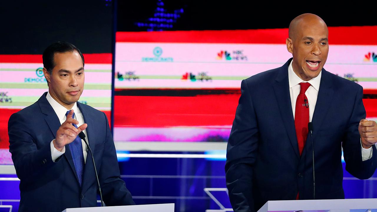 Castro, Booker attempt to steal spotlight from Warren in first debate