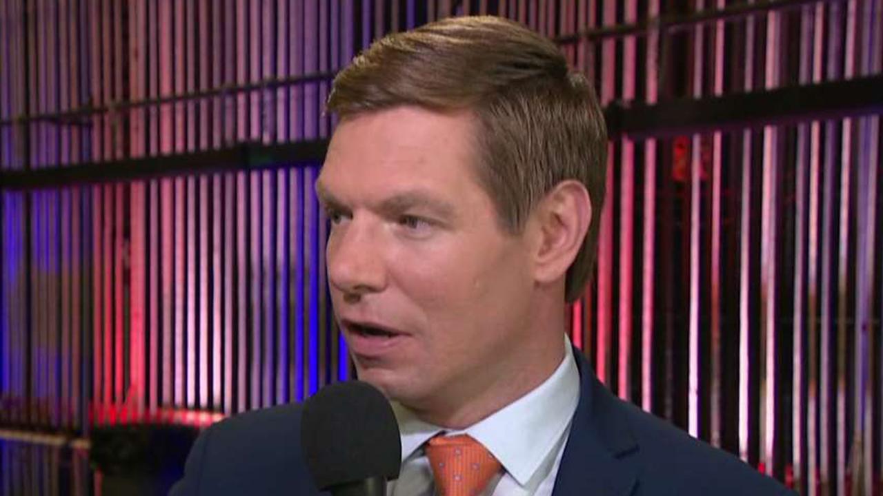 Democratic presidential candidate Eric Swalwell talks immigration and health care reform