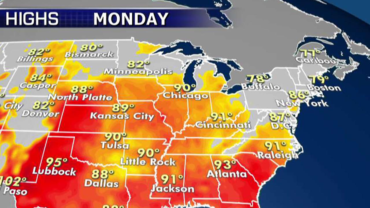 National forecast for Monday, July 1: Summer heatwave continues