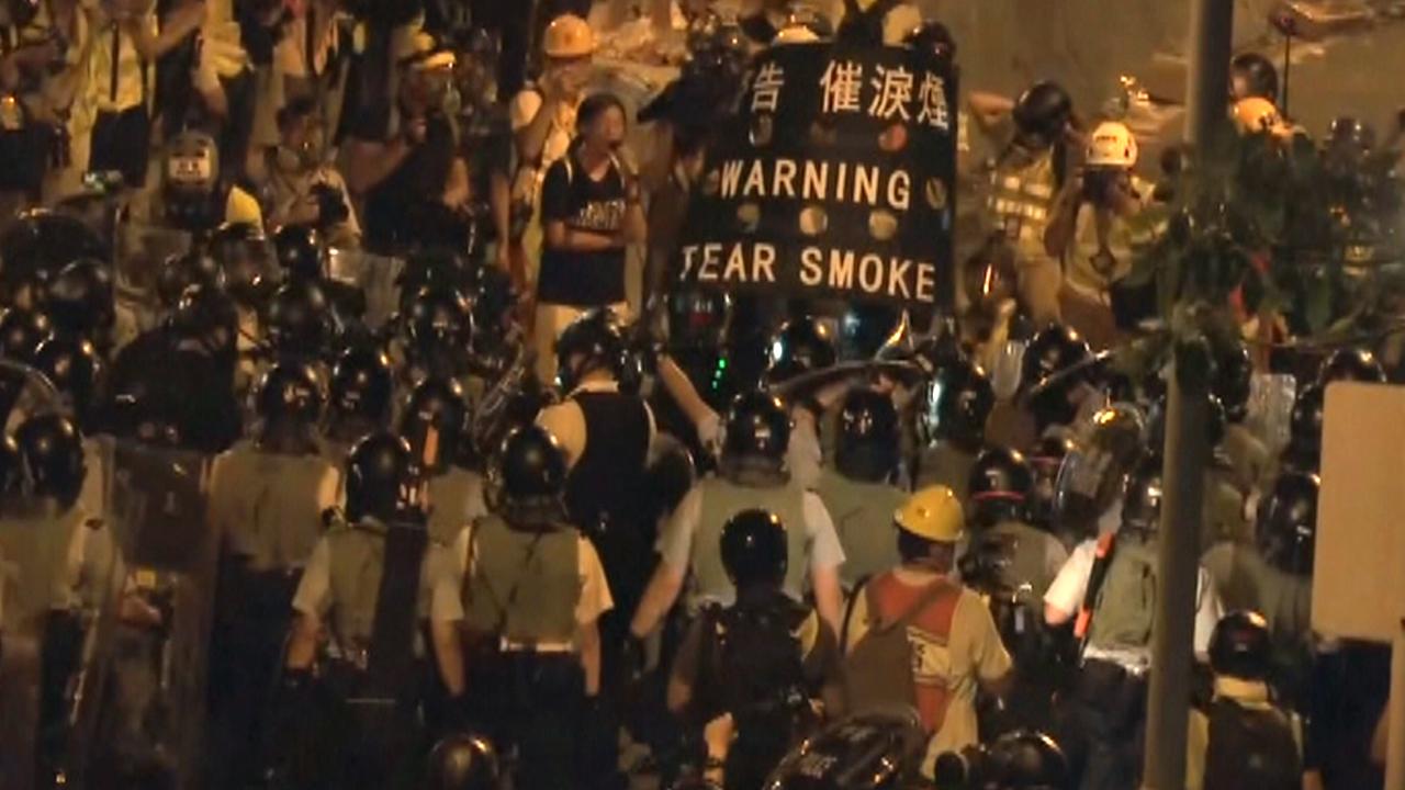 Hong Kong Police Fire Tear Gas To Disperse Protesters Fox News Video