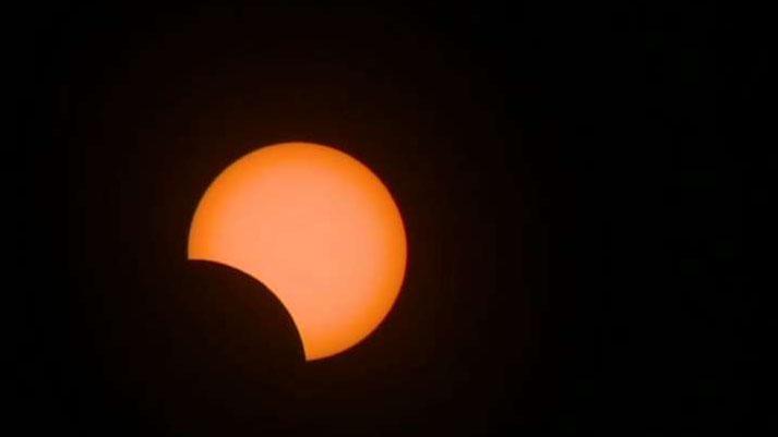 Sky watchers treated to solar eclipse over South America