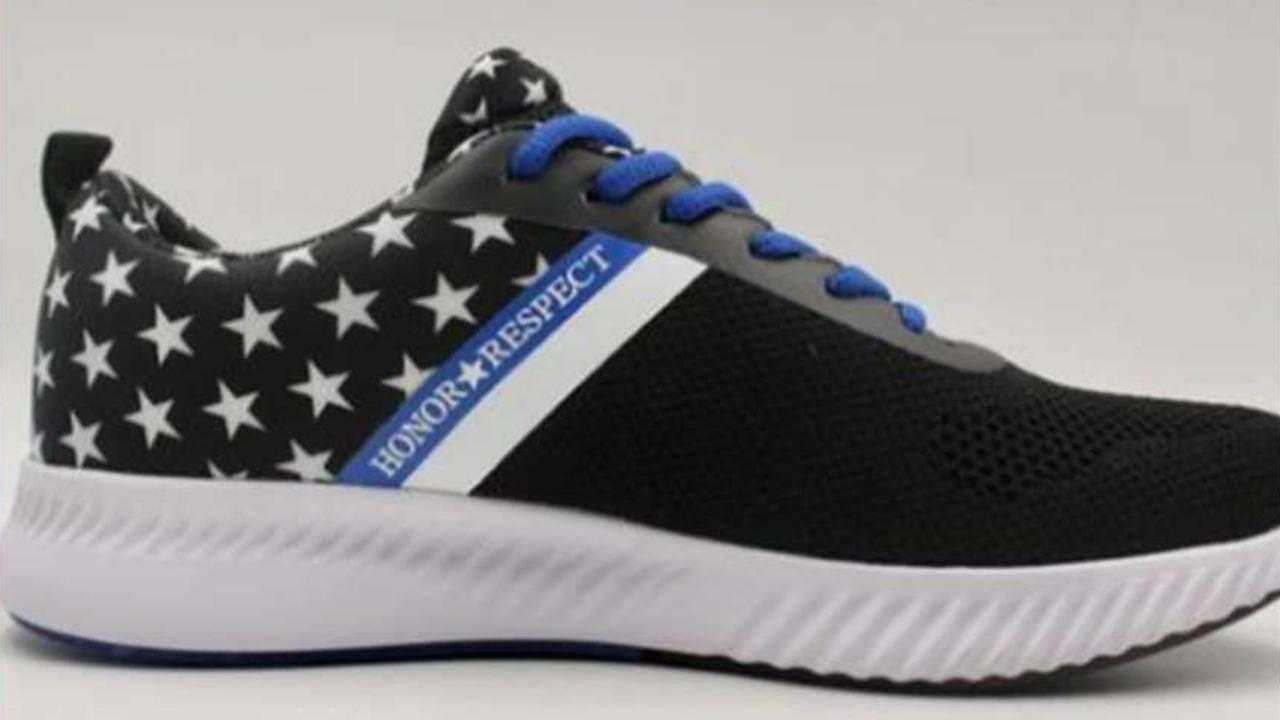 Police officer designs patriotic sneaker, donates proceeds to first responders struggling with PTSD