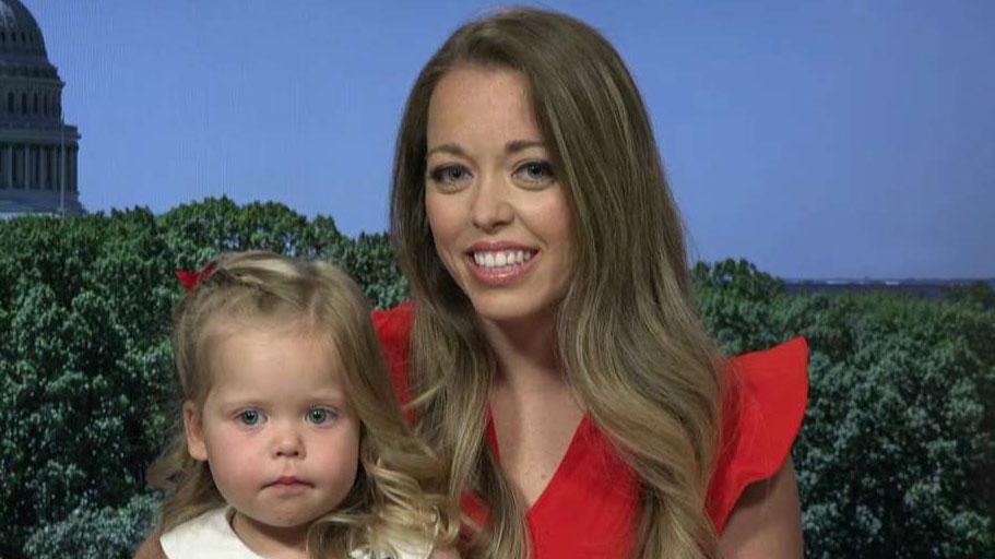 Two-year-old little girl gives an adorable rendition of the National Anthem