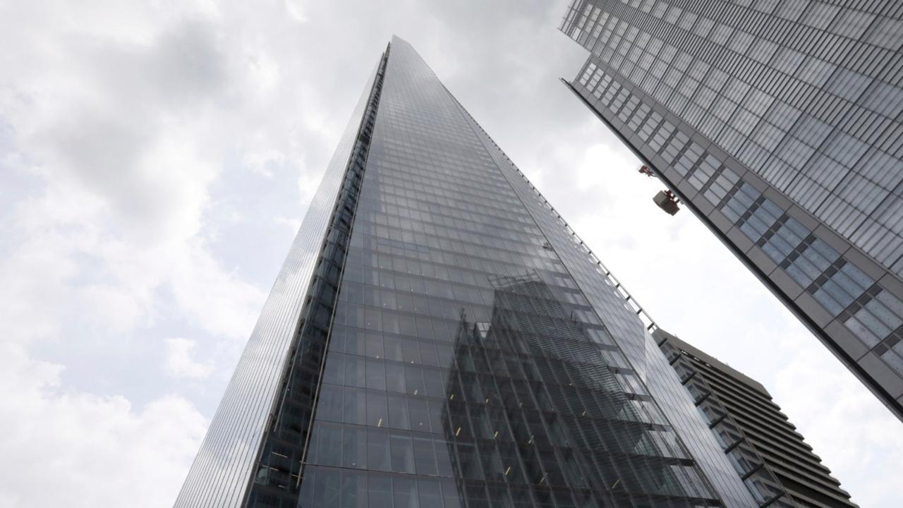 Daredevil scales The Shard in London, one of Europe's tallest buildings