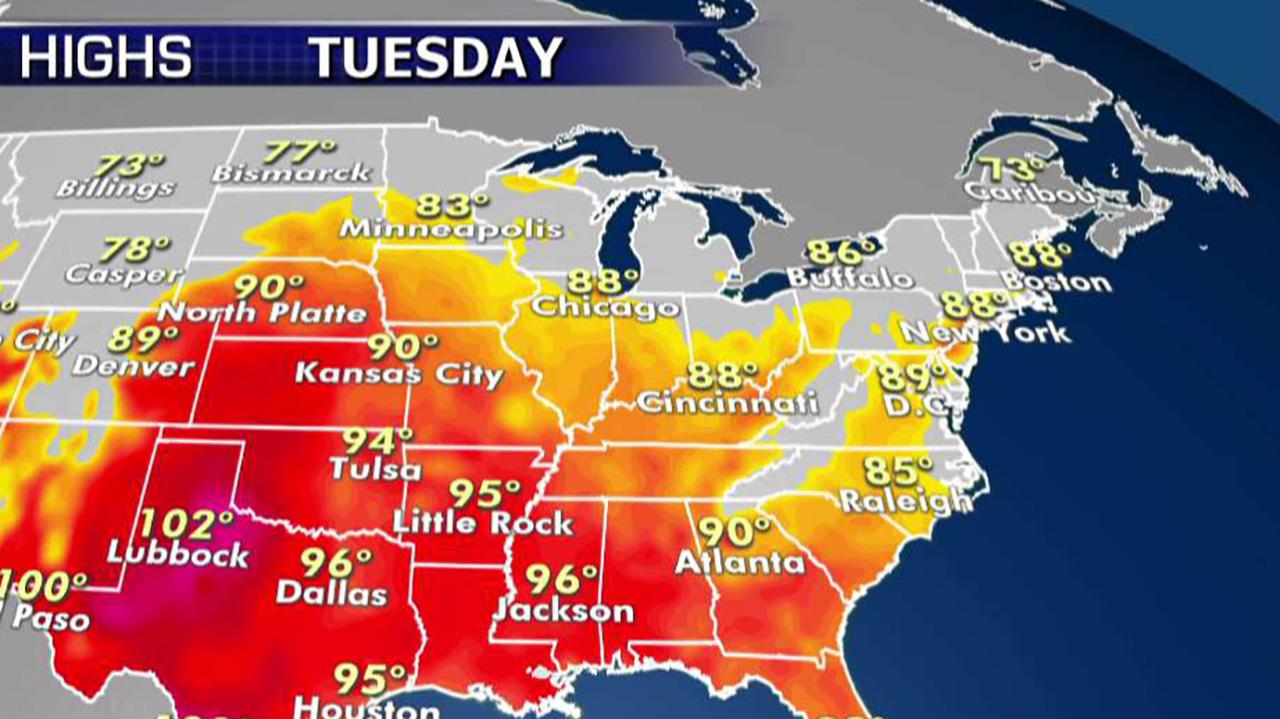 National forecast for Tuesday, July 9