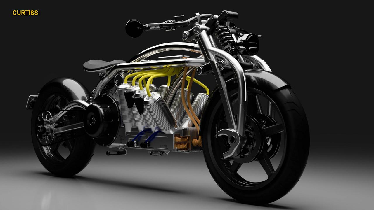 Electric Curtiss motorcycle features wild 'radial V8' design, sky-high price