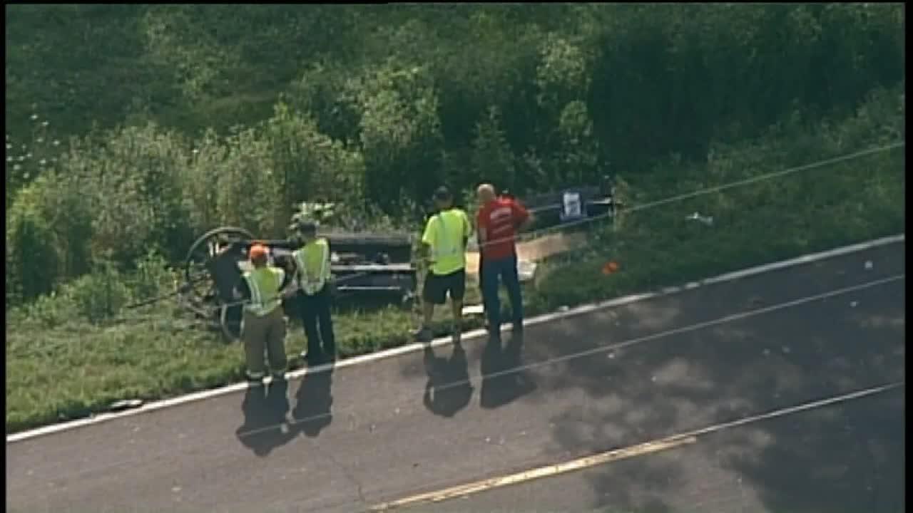 Raw video: Aftermath of fatal crash involving horse drawn carriage and pickup truck