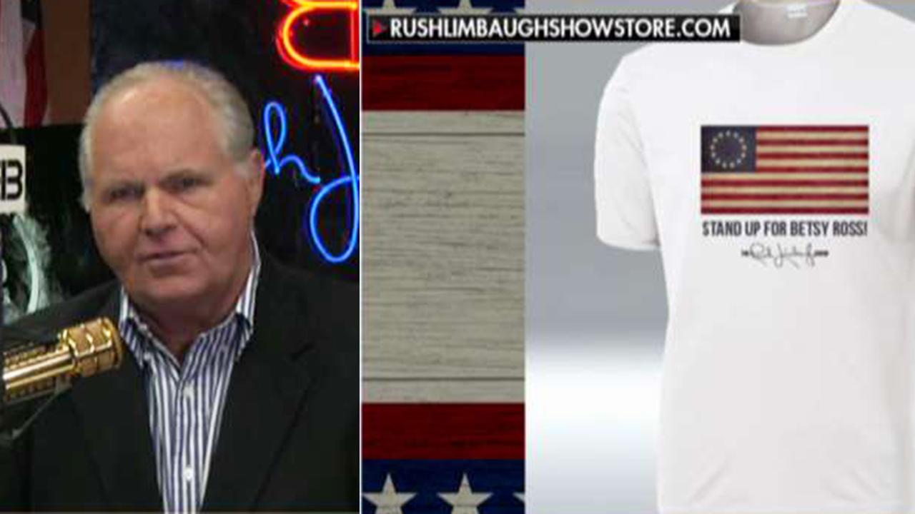 Rush Limbaugh on citizen question controversy, Democrat division, Betsy Ross flag flap