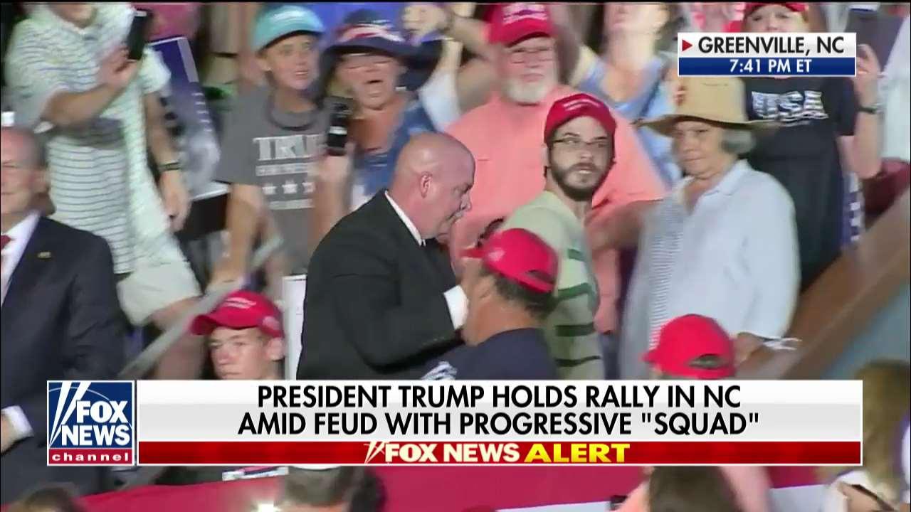 Protester interrupts Trump's rally in Greenville, NC