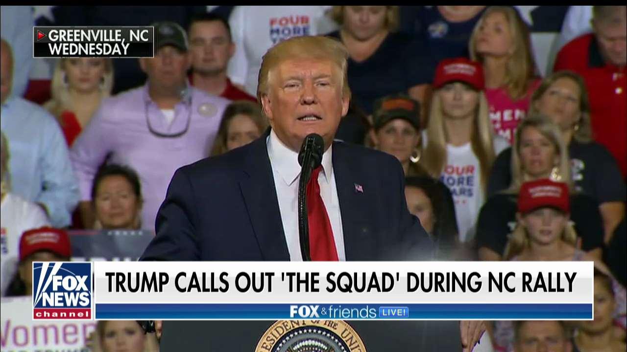 'Fox & Friends' hosts on Trump's North Carolina rally: 2020 race is becoming Trump vs. The Squad