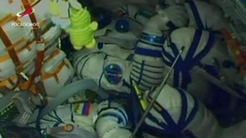 Soyuz rocket heads to International Space Station