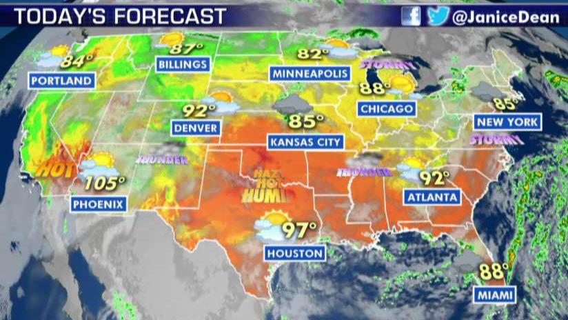 National forecast for Wednesday, August 7