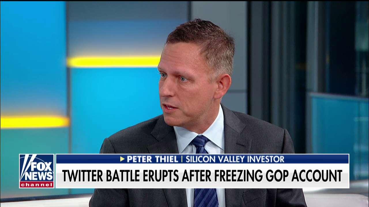 Peter Thiel on alleged bias by Twitter in freezing Mitch McConnell's re-election account. 