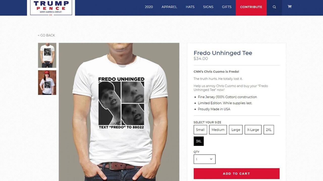 Trump campaign sells 'Fredo Unhinged' T-shirts following viral Cuomo video