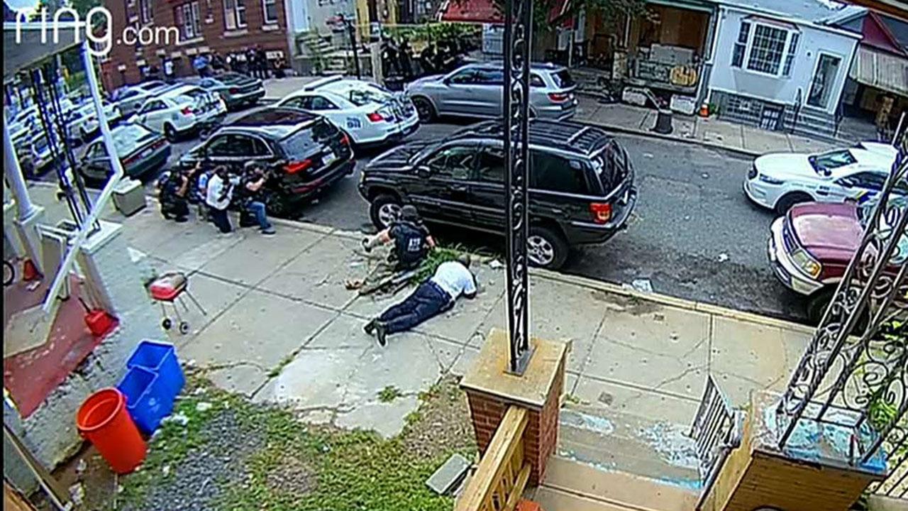 Doorbell camera video captures the moment Philadelphia shooter opens fire on police