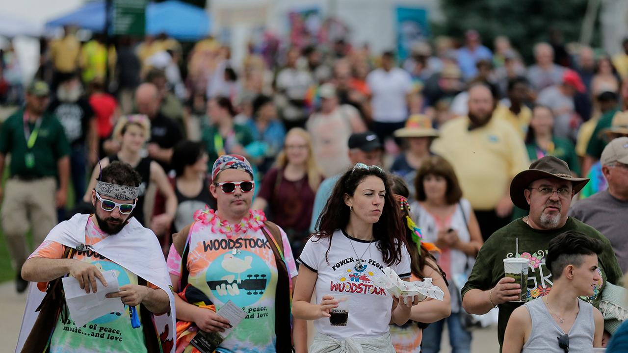 50th Anniversary of Woodstock music festival draws thousands