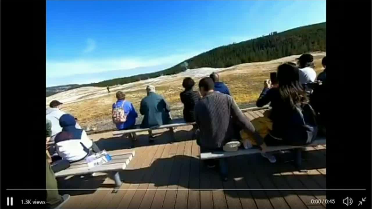 Yellowstone tourist walks dangerously close to Old Faithful, allegedly flips off disapproving crowd