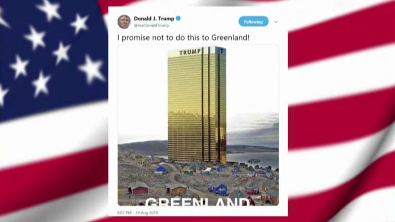 President Trump tweets image of new Trump Tower on the shores of Greenland