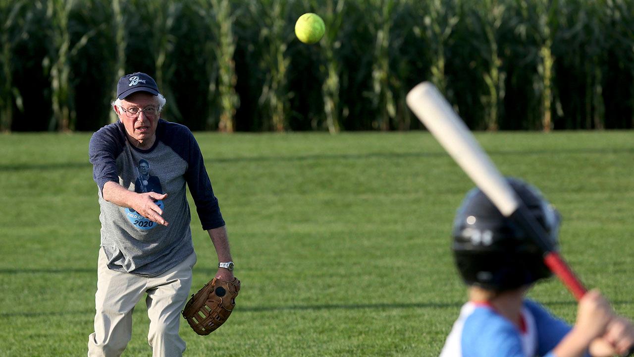 Sanders campaign shows softer side with softball game in Iowa