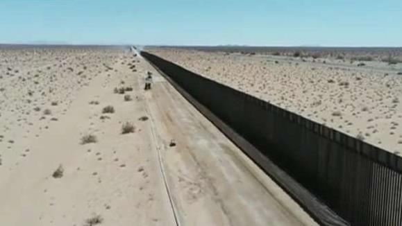 Border Patrol releases drone footage showing miles of 'new wall system' being built