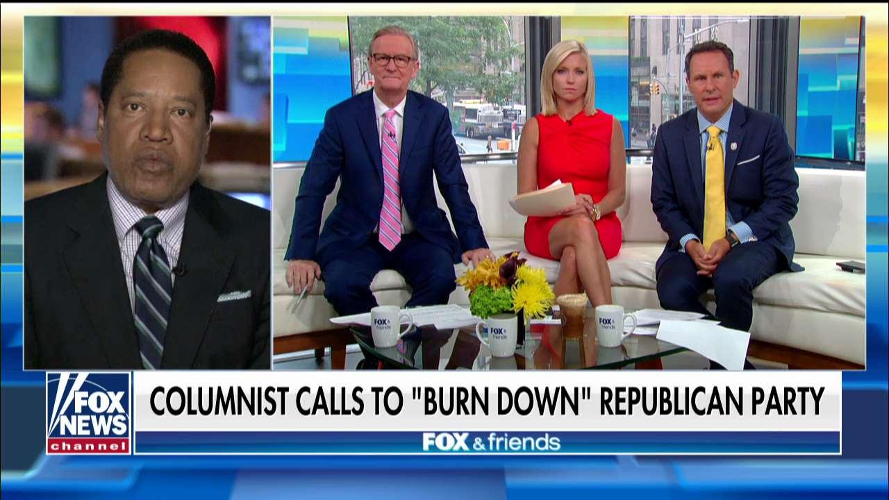 Columnist who called for GOP to be burned down is a fake conservative, says radio host Larry Elder