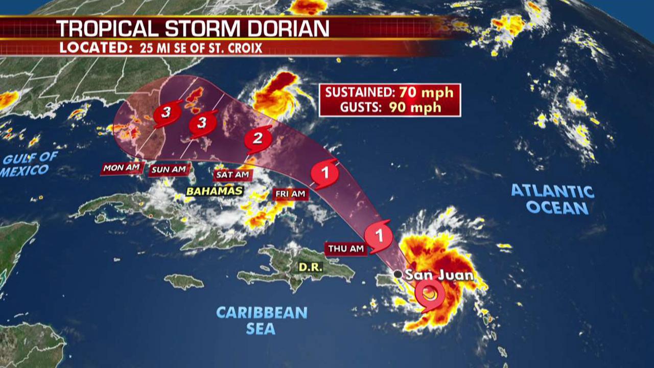 Dorian could become category 3 hurricane before hitting Florida