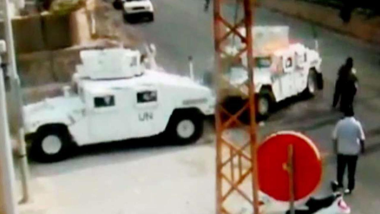 Video surfaces of UN peacekeepers under attack in Lebanon