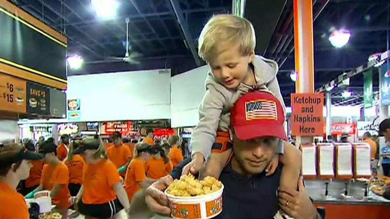 Pete Hegseth and his son take in the food and fun at the Minnesota State Fair