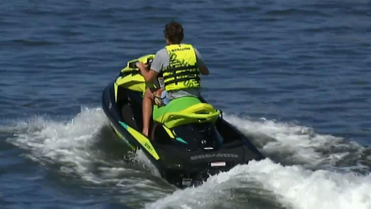 New Jersey commuter trades buses and trains for jet ski