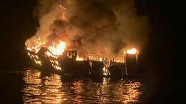 Authorities say dozens of people are unaccounted for and feared dead after commercial diving ship Conception caught fire off Santa Cruz Island; Christina Coleman reports from Los Angeles.