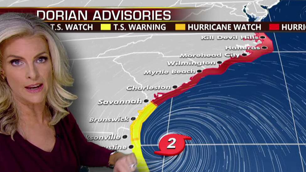 Dorian forecast: Hurricane warnings extend into North Carolina