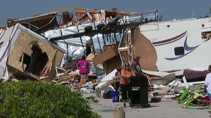 Residents clean up in North Carolina after Hurricane Dorian upends RV park