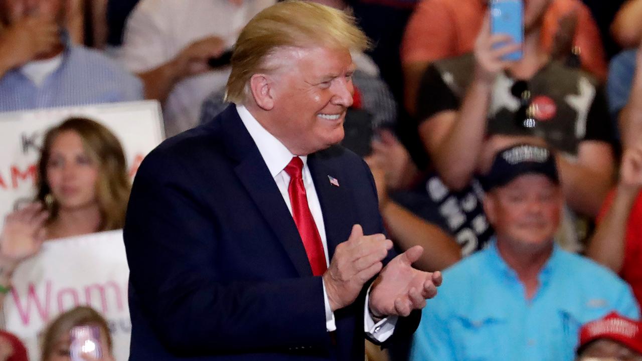 President Trump holds rally in North Carolina ahead of two special congressional elections