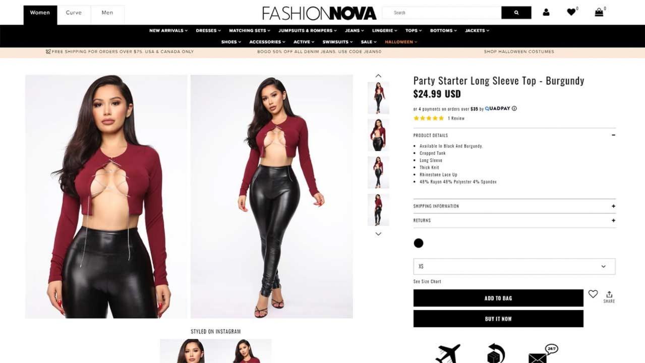 Fashion Nova’s revealing lace-up top causes confusion: 'Is she wearing it backwards?'