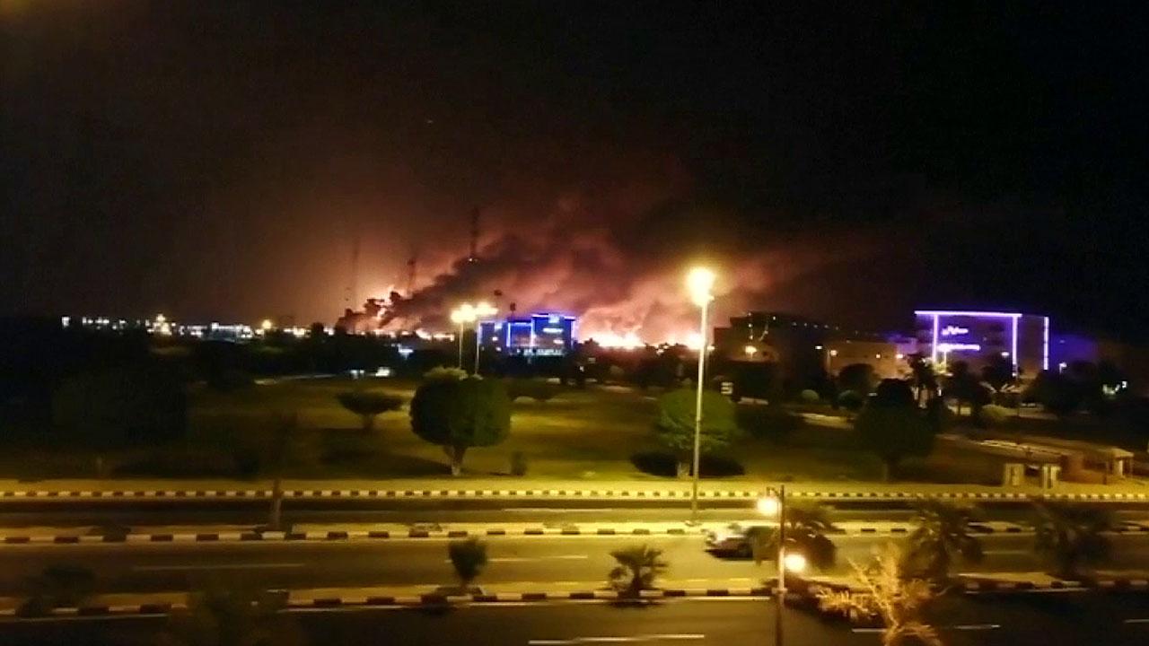 Drone strikes set Saudi Arabia oil facilities on fire