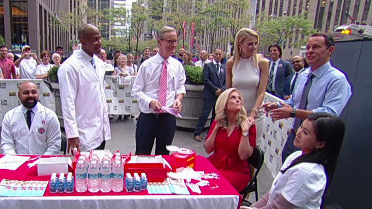 'Fox & Friends' hosts get their flu shots on Fox Square