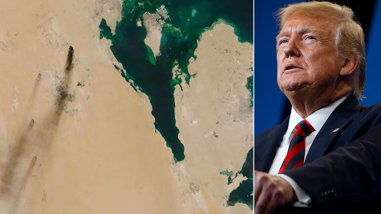 Trump warns US is 'locked and loaded' after attack on Saudi oil supply