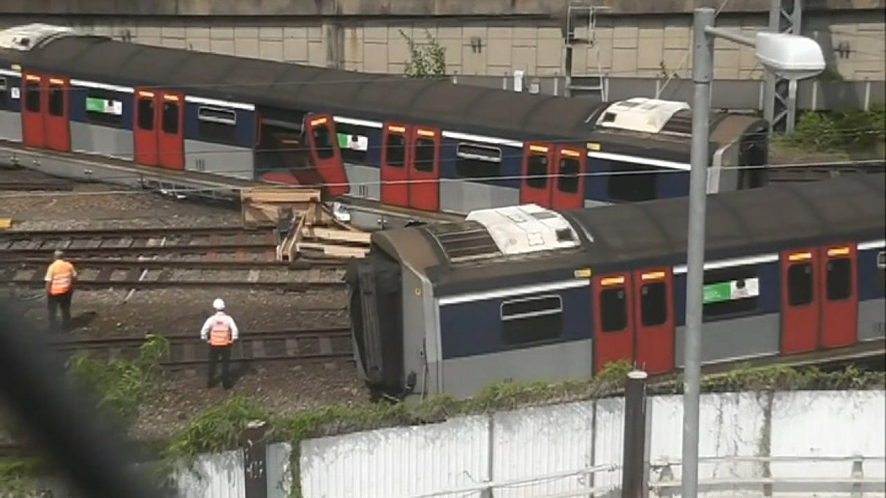 Passengers injured as train derails in Hong Kong