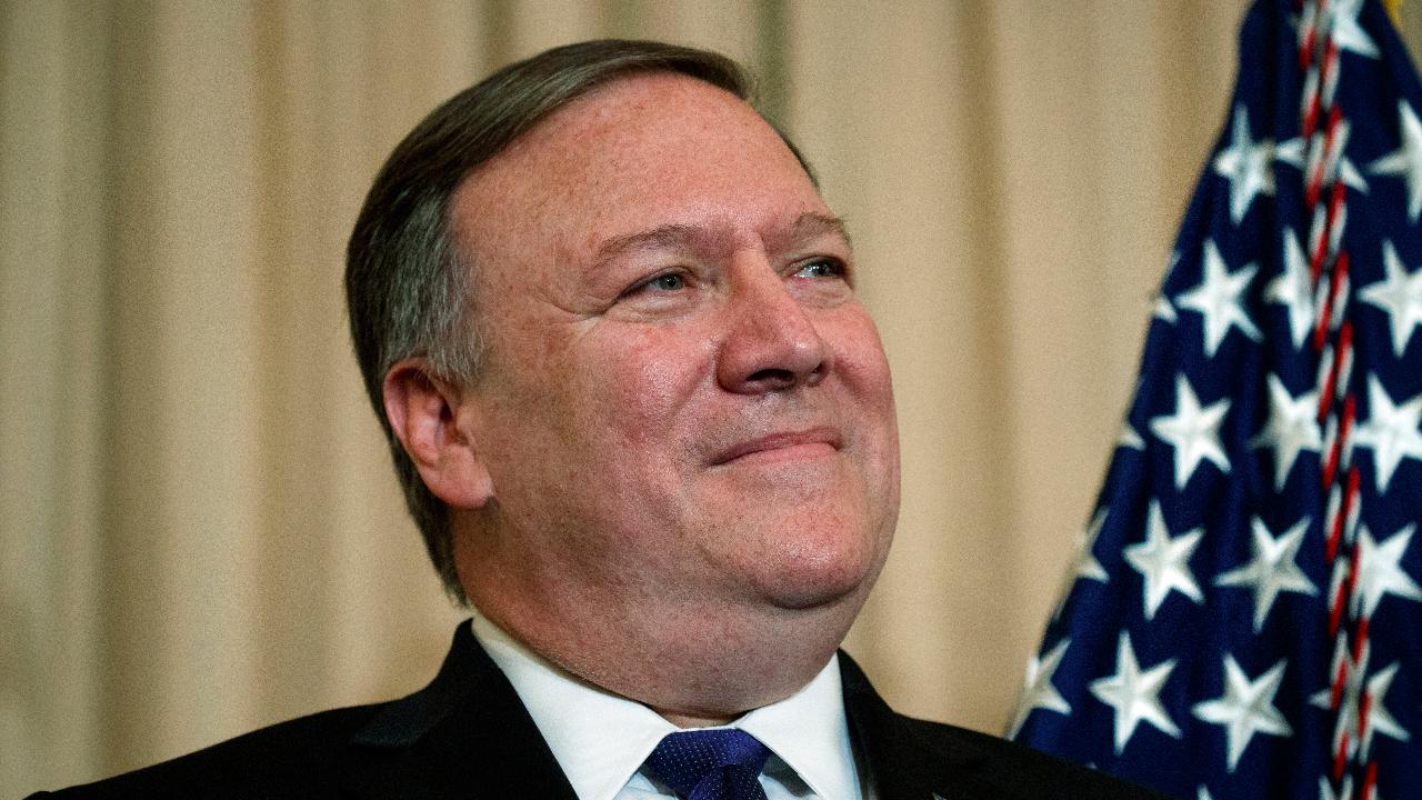 Secretary of State Mike Pompeo says President Trump seeks a diplomatic solution to Iran