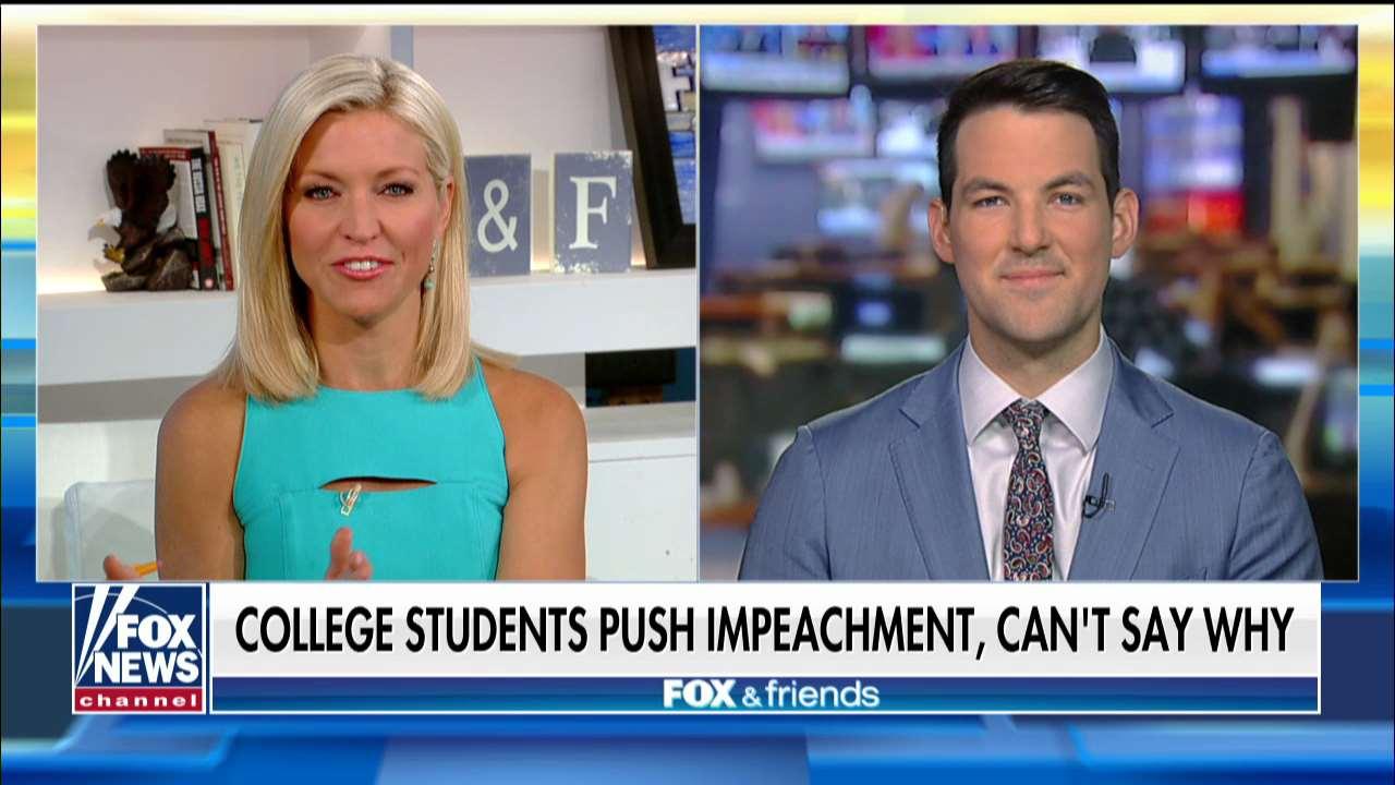 College students call for Trump impeachment, though they're not sure why