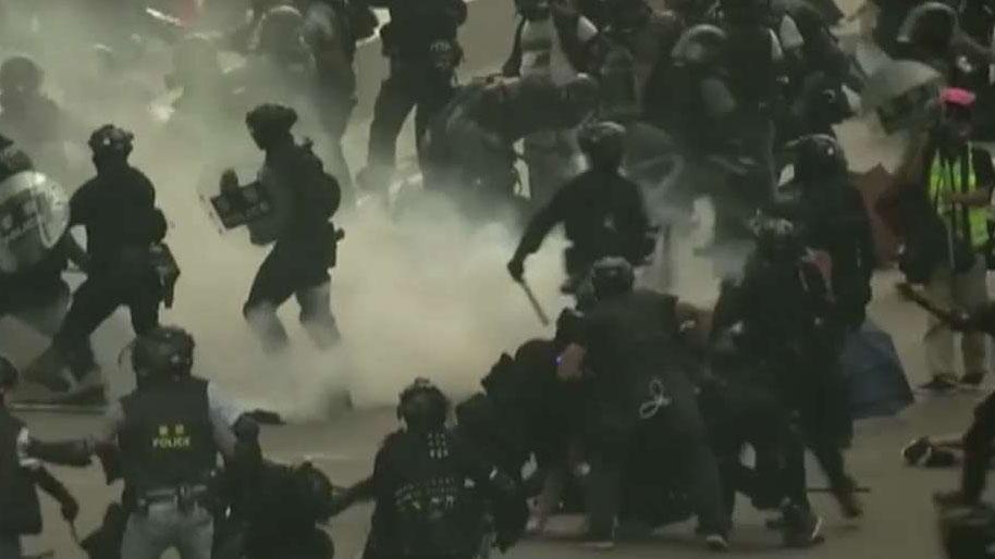 Hong Kong police warn violence could break out during Chinese anniversary