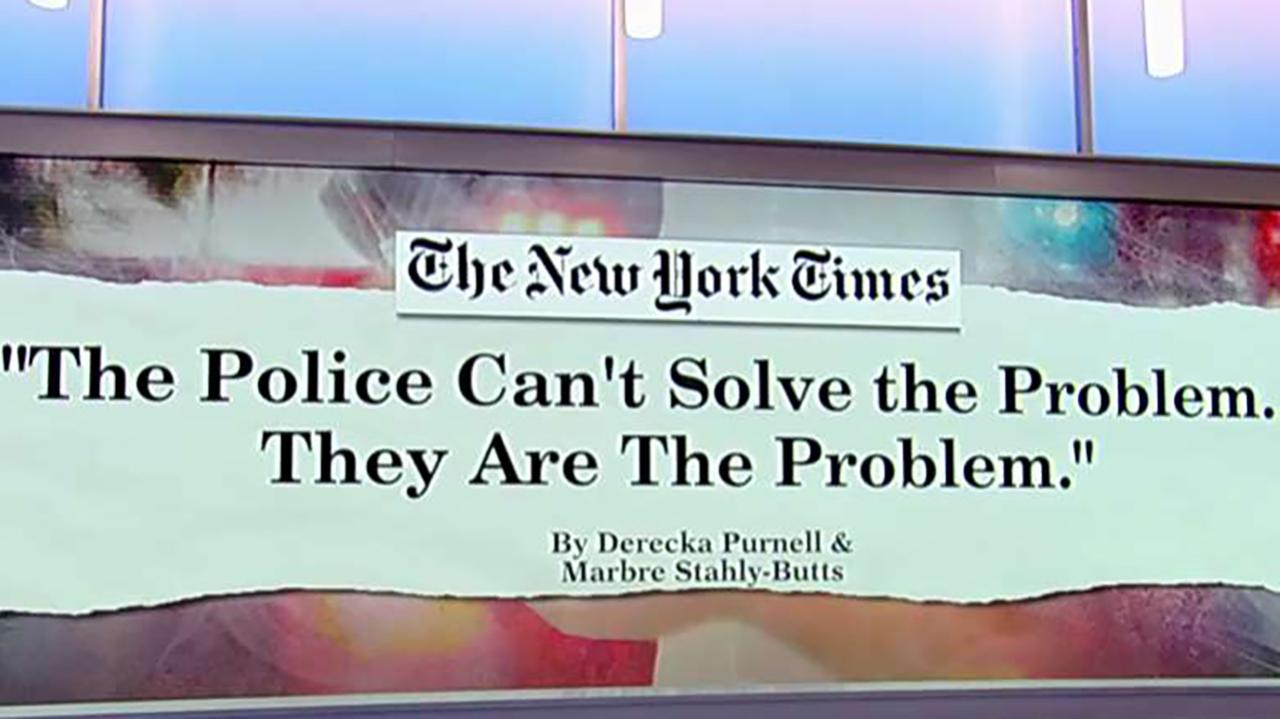 New York Times takes aim at police officers, saying they put people in cages
