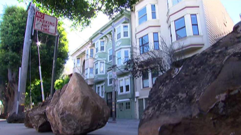 San Francisco officials remove boulders installed by residents to deter homeless