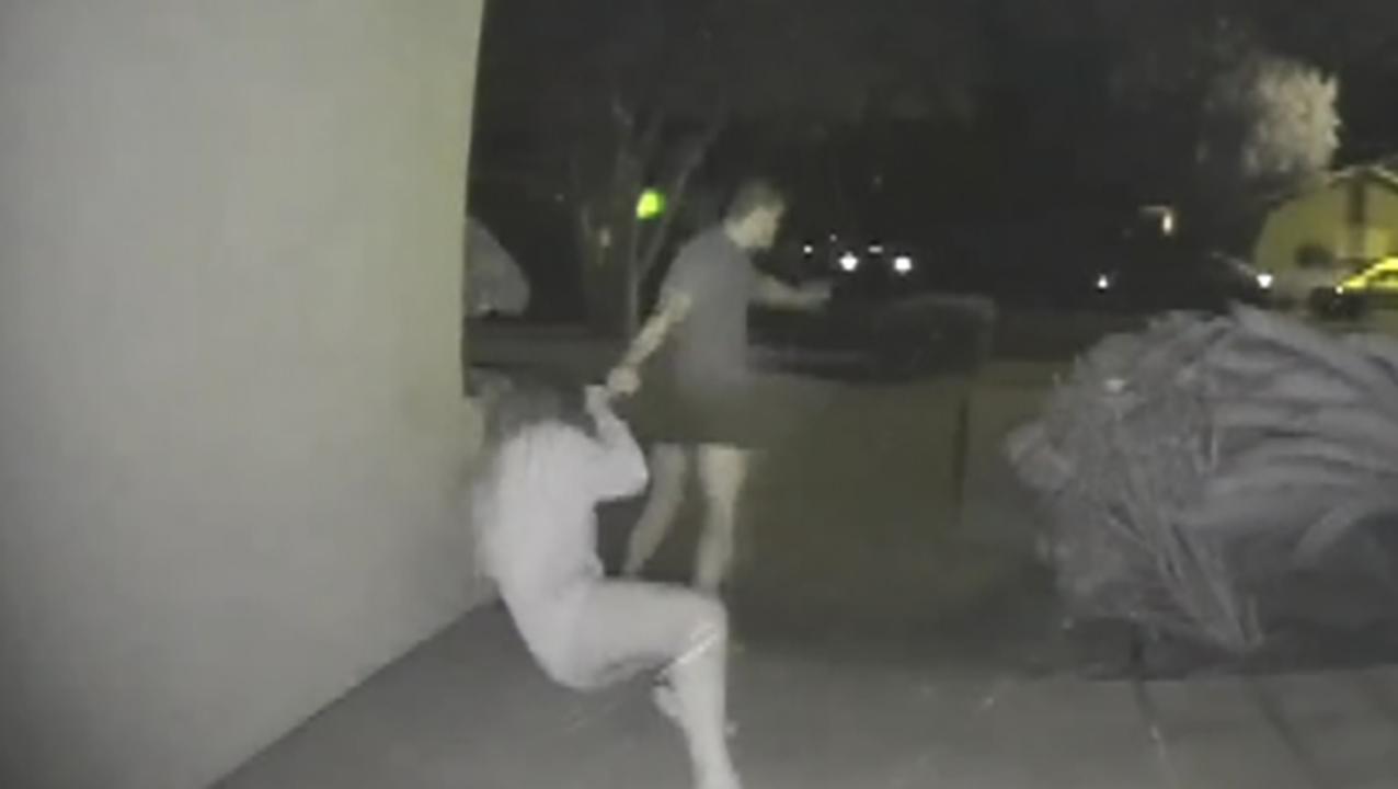Man arrested after doorbell camera captures woman being dragged, severely assaulted