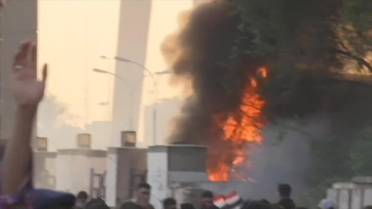 Five dead as protestors and security forces clash in Baghdad