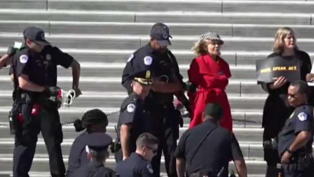 Jane Fonda arrested during climate protest