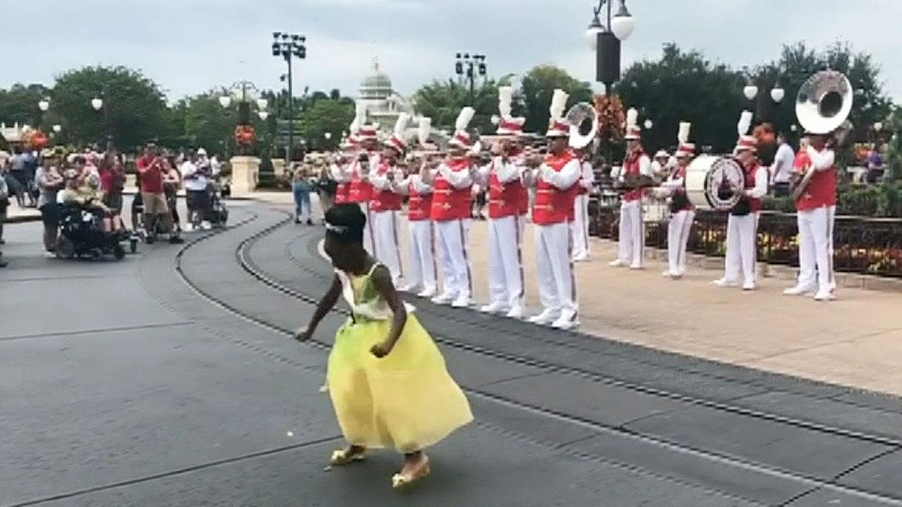 8-year-old 'princess' wows crowd, goes viral with Disney World dance