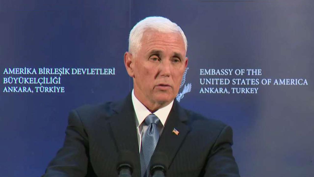 Vice President Pence announces US and Turkey agree to cease fire in Syria